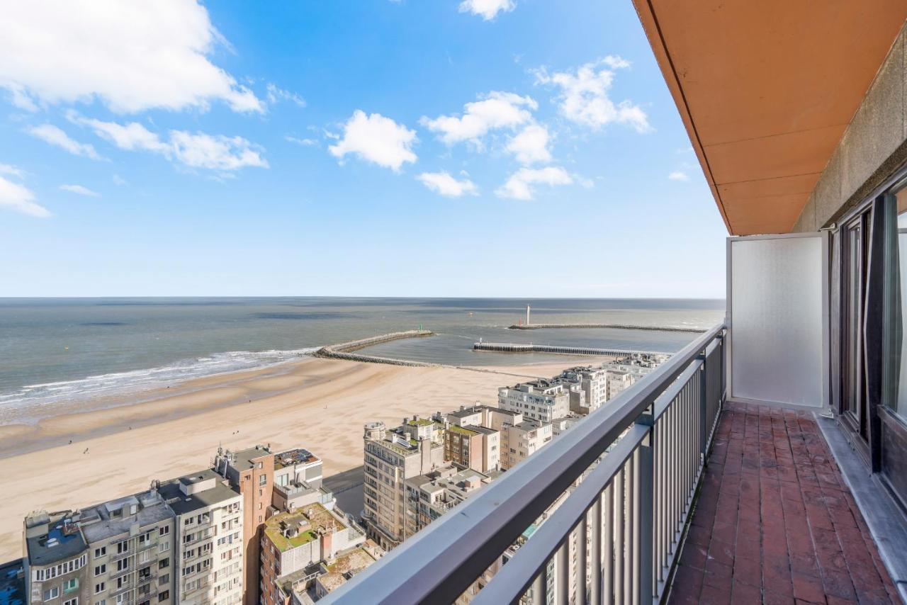 Skyline App 5P Met Prachtige Uitzichten & Terras Apartment Oostende Bagian luar foto