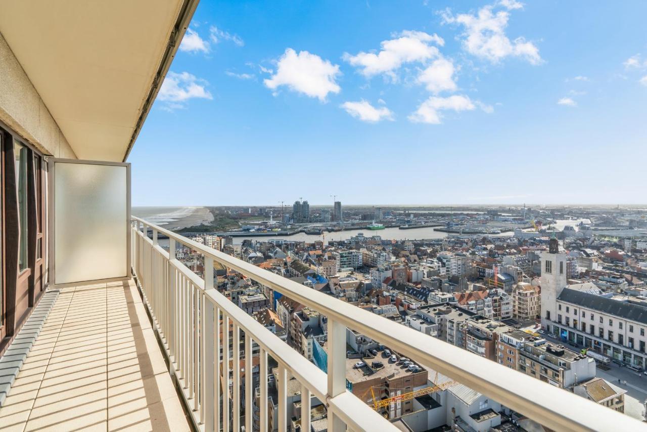 Skyline App 5P Met Prachtige Uitzichten & Terras Apartment Oostende Bagian luar foto