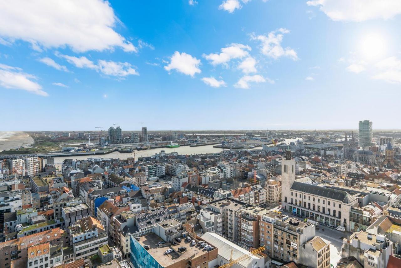Skyline App 5P Met Prachtige Uitzichten & Terras Apartment Oostende Bagian luar foto