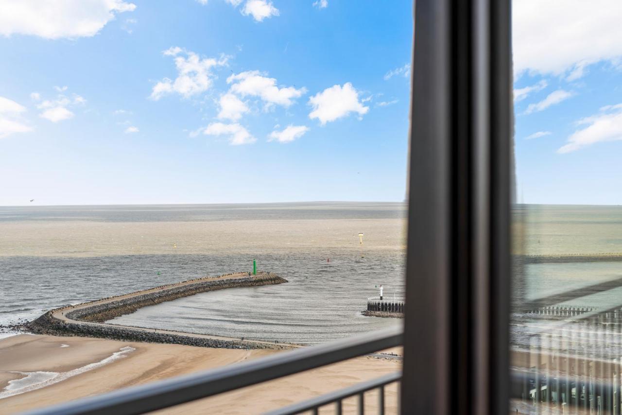 Skyline App 5P Met Prachtige Uitzichten & Terras Apartment Oostende Bagian luar foto